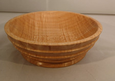 TURNED CURLY MAPLE WOOD BOWL HANDMADE, OOAK, BEAUTIFUL, SIGNED