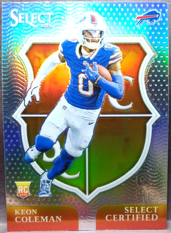 Keon Coleman 2024 Select Certified Rookies Silver Prizm SP #13 ROOKIE CARD