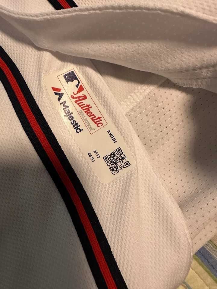 Parche inaugural Jason Hursh Atlanta Braves 58 (2017) camiseta 46 (en el campo/MLB) Foto 4 de 4