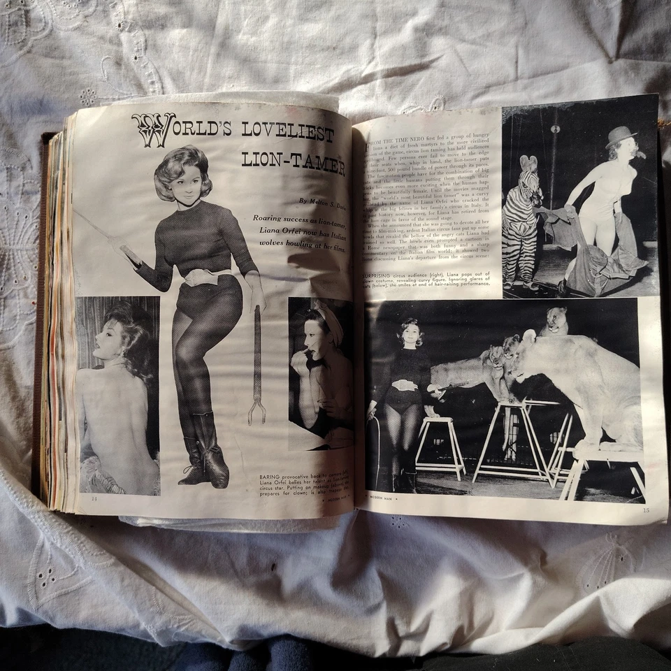 Vintage *Modern Man Magazine July 1960 - June 1961* Hardbound Collection Foto 4 de 4