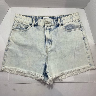 True Craft Sz 11 Short Distressed Denim Cutoff Shorts Midrise Raw Hem
