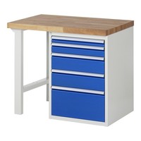 RAU Werkbank Modell 7511 Mit 5 Schubladen Bxtxh 1000X900X840Mm