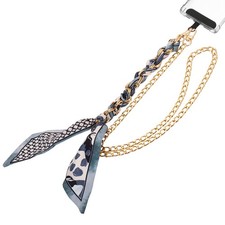 Crossbody Phone Lanyard, Scarf Metal Purse Replacement Strap, Dark Blue