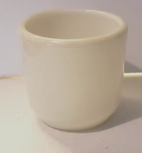 Vintage WWII US Navy Corning Milk Glass Watchmans Hand Warmer Mug Cup
