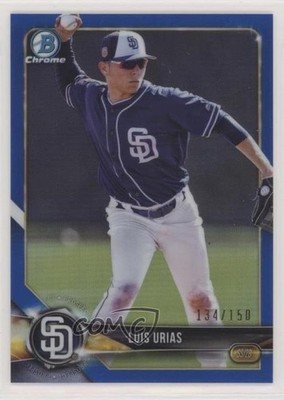 2018 Bowman Chrome Prospects Blue Refractor 134/150 Luis Urias #BCP215 fm0