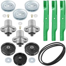 54" Deck Spindles w/ Pulley Blade Belt Kit for Hustler Raptor SD / 607418