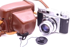 Voigtlander Prominent w White Face Ultron 50mm f2 Film Camera Rangefinder Rare!