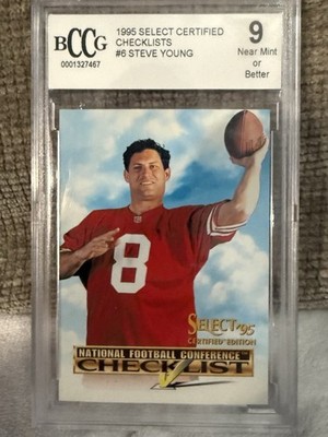 1995 Select Certified Edition - Checklist Steve Young #6 BCCG 9