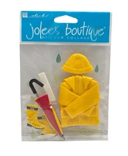 Vintage Jolee's Boutique 3D Stickers IT'S RAINING  58546 Dimensional Raincoat