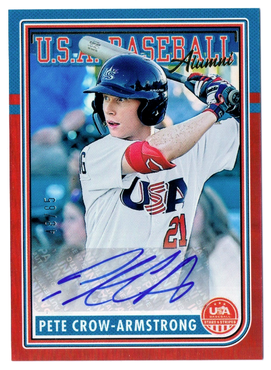 48/85 Panini 2024 Pete Crow-Armstrong USA Stars Stripes Auto
