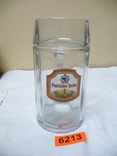6213.     Alter Bierkrug  Brauerei  Patrizier Br&auml;u Krug  Glas Bierkrug  1  L