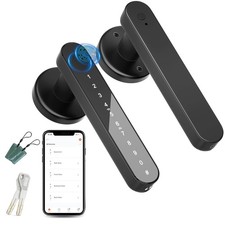 Door Knob,Fingerprint Door Lock for Bedrooms,Smart Door Knob,Keyless Entry Do...