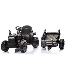 kids Ride On Electric Tractor & Trail With Remote Control 12V For Children
