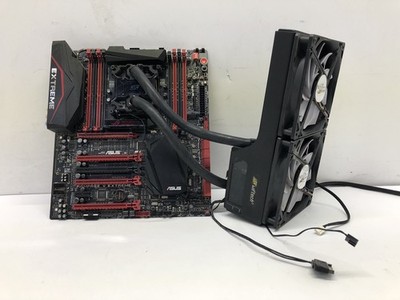 CPU/MOBO/AIO BUNDLE LOT, ASUS ROG RAMPAGE V EXTREME, INTEL I7 5930K, SWIFTECH