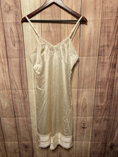 Adonna size 36 cream night chemise slip dress gown lingerie vintage