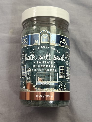 NEW Bath & Body Works Santa’s Blueberry Shortbread Bath Salt Soak 8 Oz