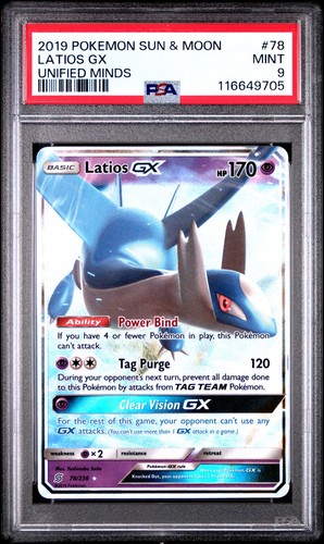 Latios-GX graded PSA 9 for sale on eBay