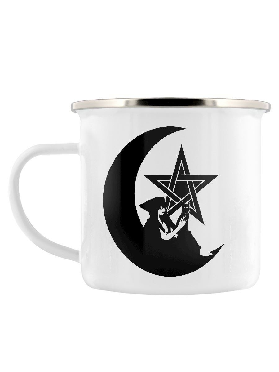 Pentagram Witch Enamel Mug