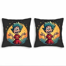 Set of 2 Throw Pillow Covers 18x18in -  for Couch Bed Car Decor
