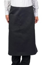 KNG Black Bistro Chef Apron For Men And Women - Pack Of 6 1041BLKPAK6
