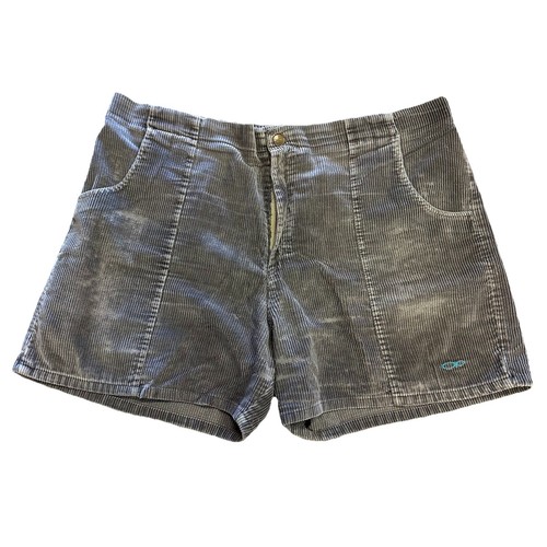 VTG OP OCEAN PACIFIC GREY CORDUROY SURF SHORTS SZ 40 ABOVE KNEE FIT BEACH (92)
