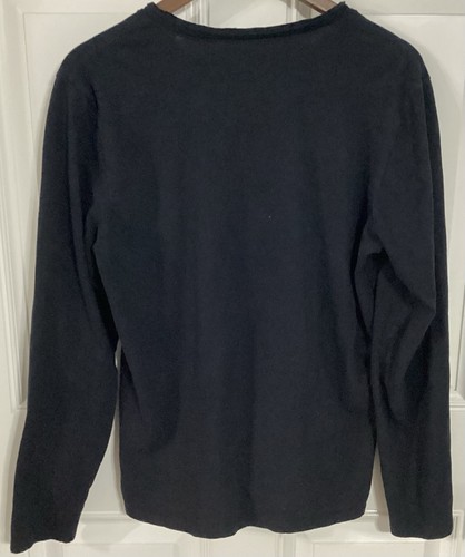 Guess Men’s Long Sleeve Pullover Shirt. Size M. Black - Picture 2 of 5