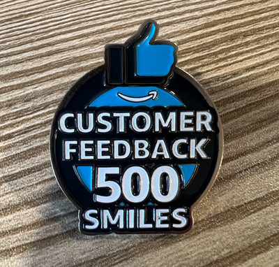 Amazon Delivery Driver Milestone Pin - Customer Feedback - 500 Smiles