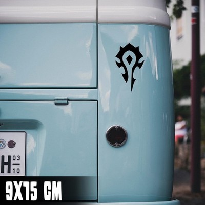 AUTO AUFKLEBER ''WORLD OF WARCRAFT HORDE'' 9X15CM GAMING TUNING STICKER #0184