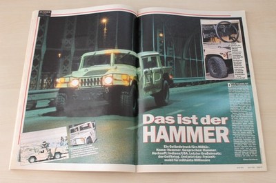 Auto Bild 15/1993 AM General Hummer HMC 4 mit 148PS im Fahrbericht auf 3 Seiten