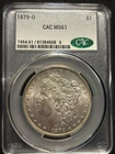 1879-O Morgan Silver Dollar, MS 61  CAC Graded, Tougher Date