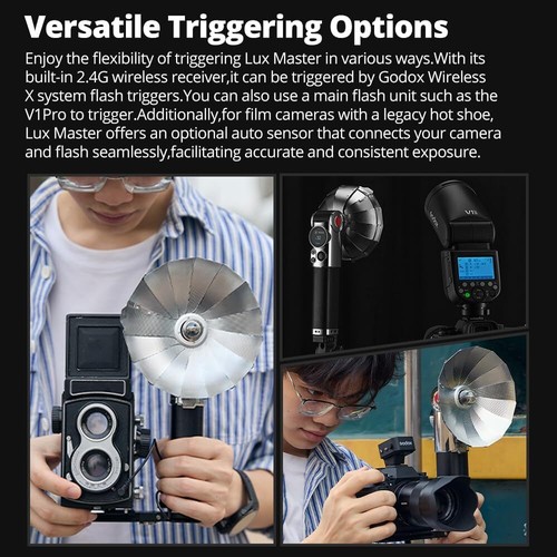 Godox Lux Master Retro Camera Flash TTL HSS Touch Screen Control Wireless Sync - Picture 7 of 13