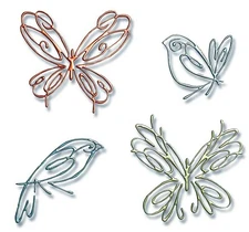 New Retired Sizzix Thinlits Flight of Fancy 4pc #665037 Retail $22.99 PeteHughes