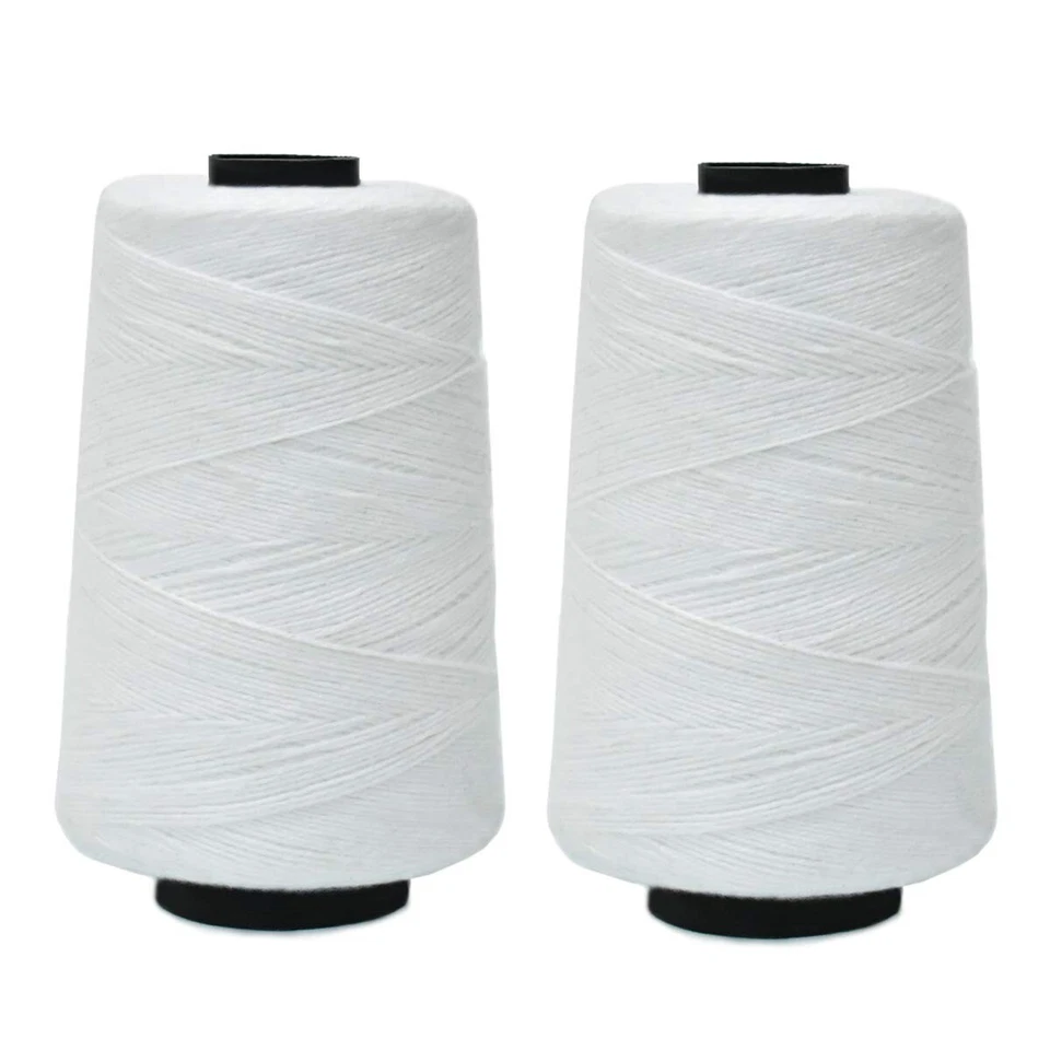 Thread for Bag Closer Sewing Machine Polyester Yarn Pack of 10 White US - Image 3 of 4