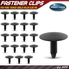 20Pcs 6.35mm Black Nylon Carpet Retainer Clips Single Head for Ford Taurus Sable