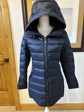 Skea New Blue Shine Mid Length Down Puffer Coat Size Us 6, Eu 38 Retail $895