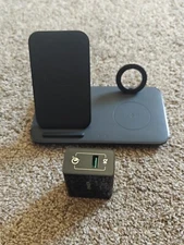 Anker Wireless Charging Station with Adapter, PowerWave 3-in-1 Qi-Certified...