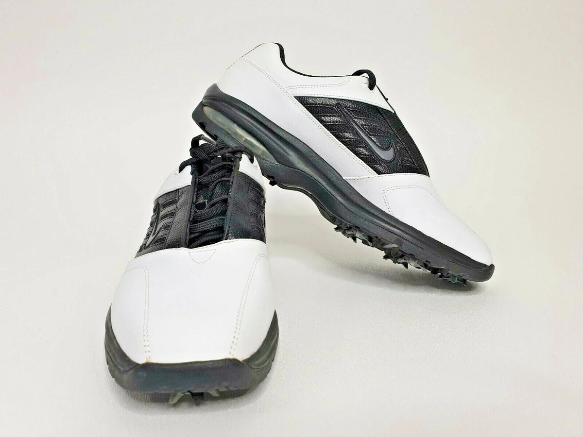 NIKE SP 4 Saddle Sport Performance Black White 312358 101 Golf Shoes Size 9.5