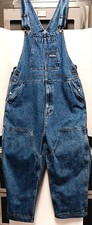 Bass Creek Outfitters Workwear Blue Denim Bib Hvy Duty Overalls Size 36