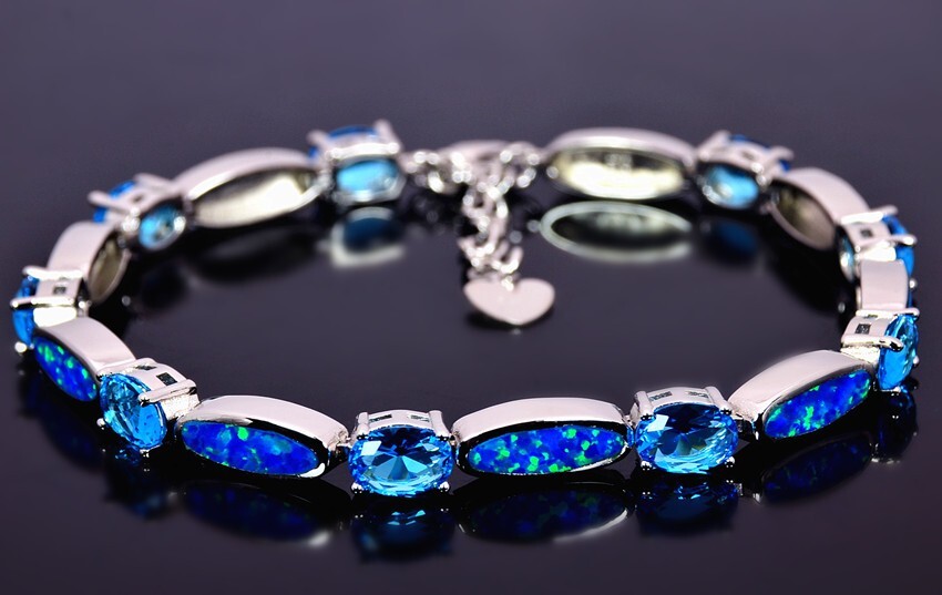 Bracciale Opale Arlecchino E Argento 925 - Bracciali Opale - Gioielli - Foto 5