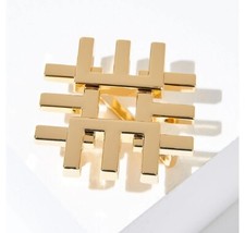 14K GOLD Plated BELT BUCKLE India Hicks LETTER E Fashion Accessory Gift NIB