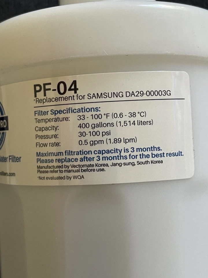 Refrigerator Water Filter PF-04 Compatible DA29-00003G Samsung  Aqua Pure Plus - Image 3 of 4