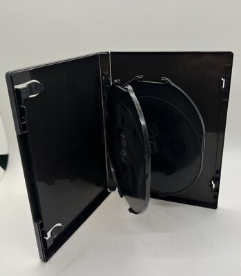 3 PCS TOP QUALITY VIVA 14MM SLIM QUAD (4)-DVD CASE, BLACK, CLIP, VIVA14MM-4DVD