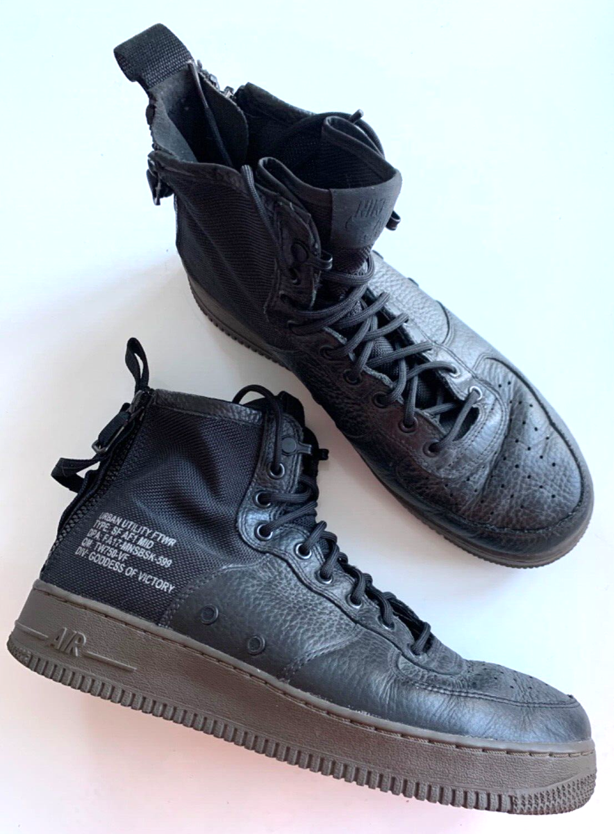 NIKE Sneakers Mens 9.5 SF-AF1 Utility Mid Air Force 1 917753 Urban