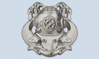 Enlisted Regulation Badge Navy Diver 1st Class Pin First Class Diver ...