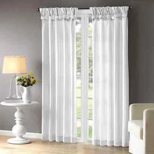 Madison Park Window Curtain White 95 Panel