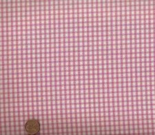 Roll out the Barrel pink check Riverwoods fabric fabric