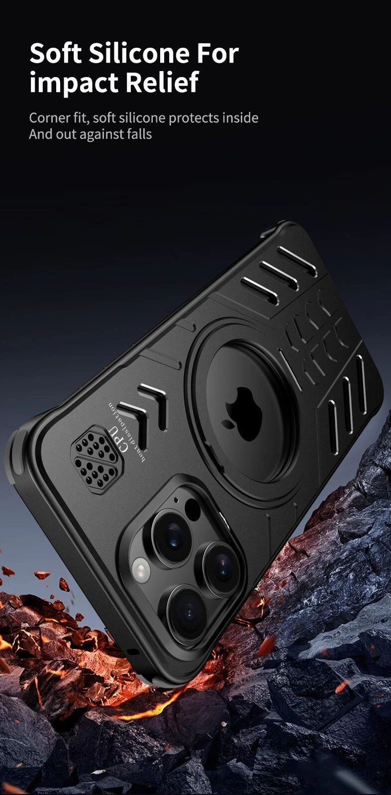 Magnetic Metal Armor Frameless 360 Stand Back Case For iPhone 16 15 Pro Max - Picture 16 of 27