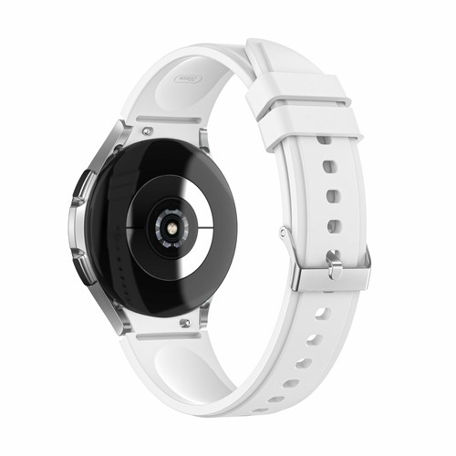 Bracelet Flexible Silicone 20mm for Samsung Galaxy Watch 4 Smart Watch and White - Zdjęcie 3 z 6