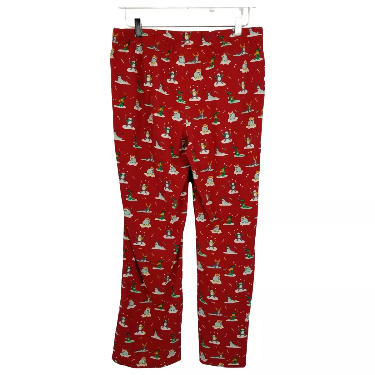 Wondershop At Target Womens Red Christmas Croc Seal Penguin Pajama Pant Sz  Large