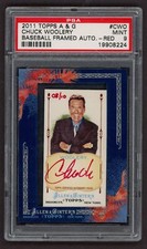 2011 Topps Allen & Ginter Chuck Woolery Red Framed Auto #8/10 - PSA 9 - Mint